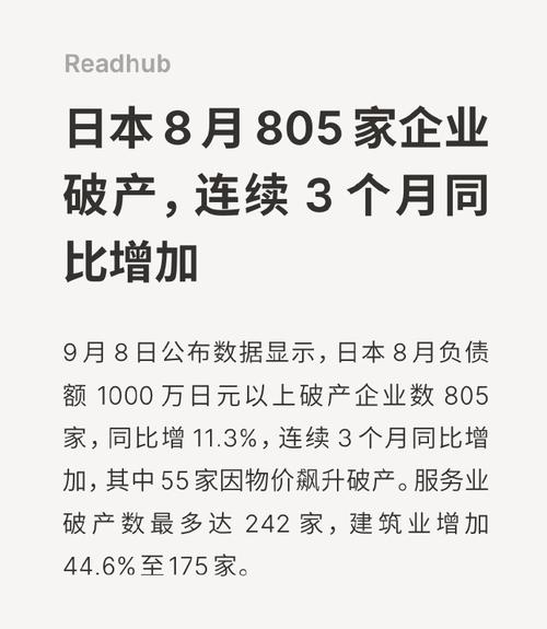 日本8月份核心机械订单环比下降0.9%