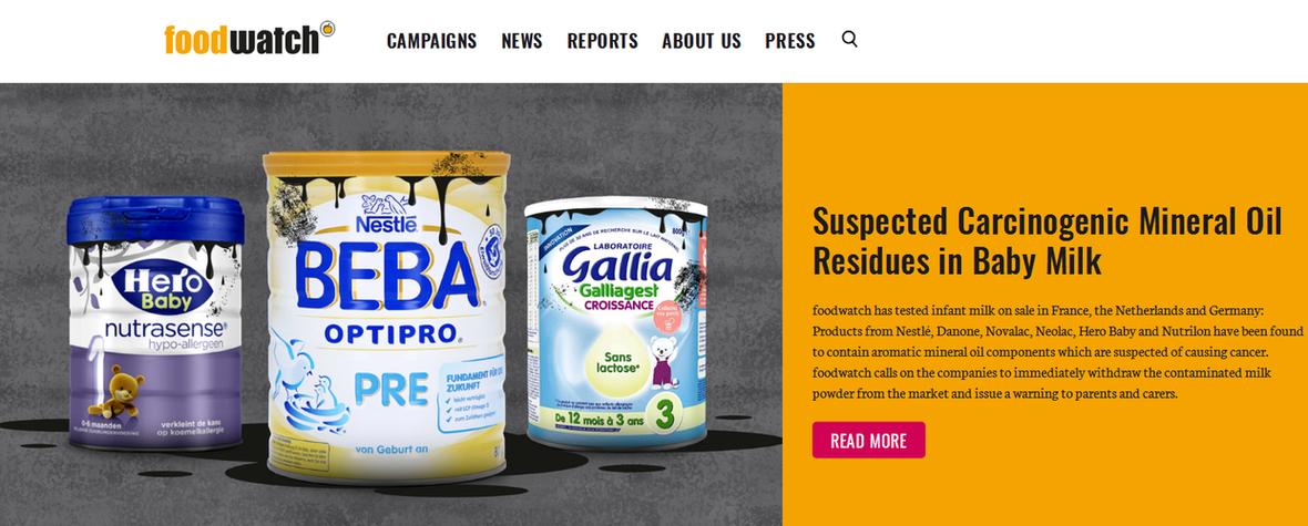 法国检方就受污染婴儿配方奶粉调查雀巢、达能等公司